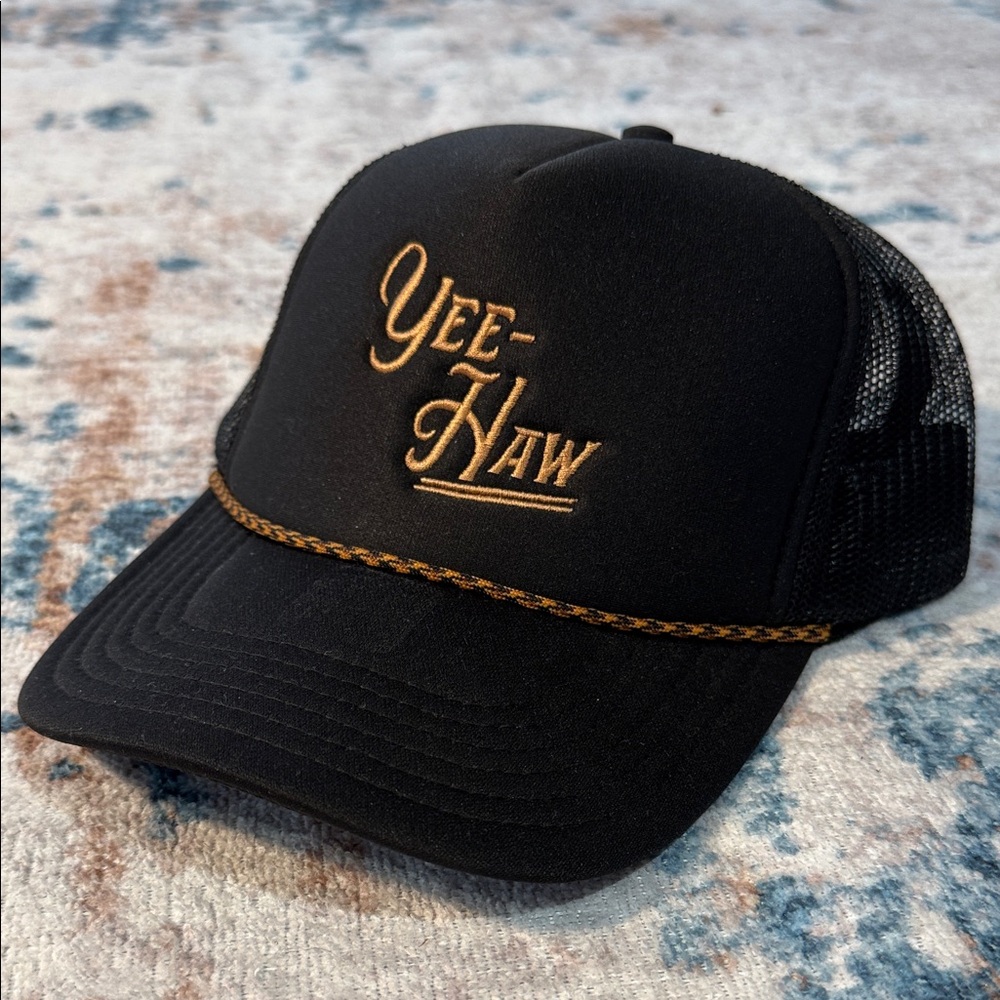 Black Yee-Haw Trucker Cap